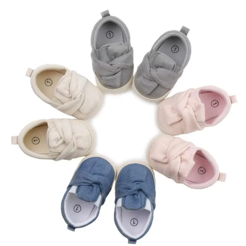 

Baby Girls Cotton Shoes Retro Spring Autumn Toddlers Prewalkers Cotton Shoes Infant Soft Bottom First Walkers 0-18M