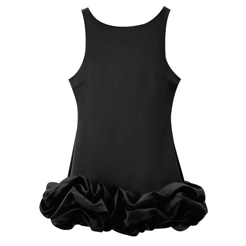 HXAO Women\'s Dress Red Short Dresses Ruffle Backless Black White Mini Dress Sexy Party Dresses