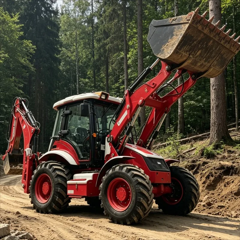 Loader Backhoe Industrial Grade 4x4 Wheel Drive Earthmoving Machinery Hydraulic Trenching Heavy Equipment For Site Work