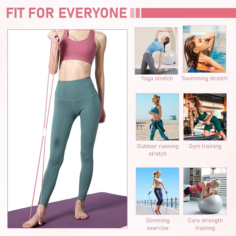 1Pcs Home Gym Elastische Band Tragbare Fitness Ausrüstung 8 Form Spannung Seil Yoga Widerstand Band Schulter Öffnung Brust Expander – Detail 3