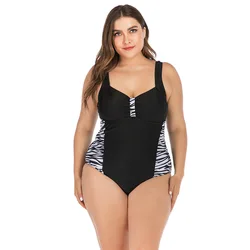 Maillot de bain une pièce imprimé léopard, grande taille, 5XL, pour femmes, vêtements de plage, sexy