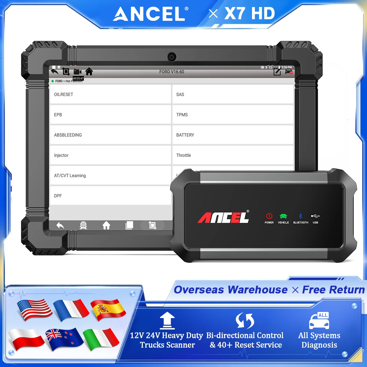 Ancel X7 Hd 12V 24V… - image
