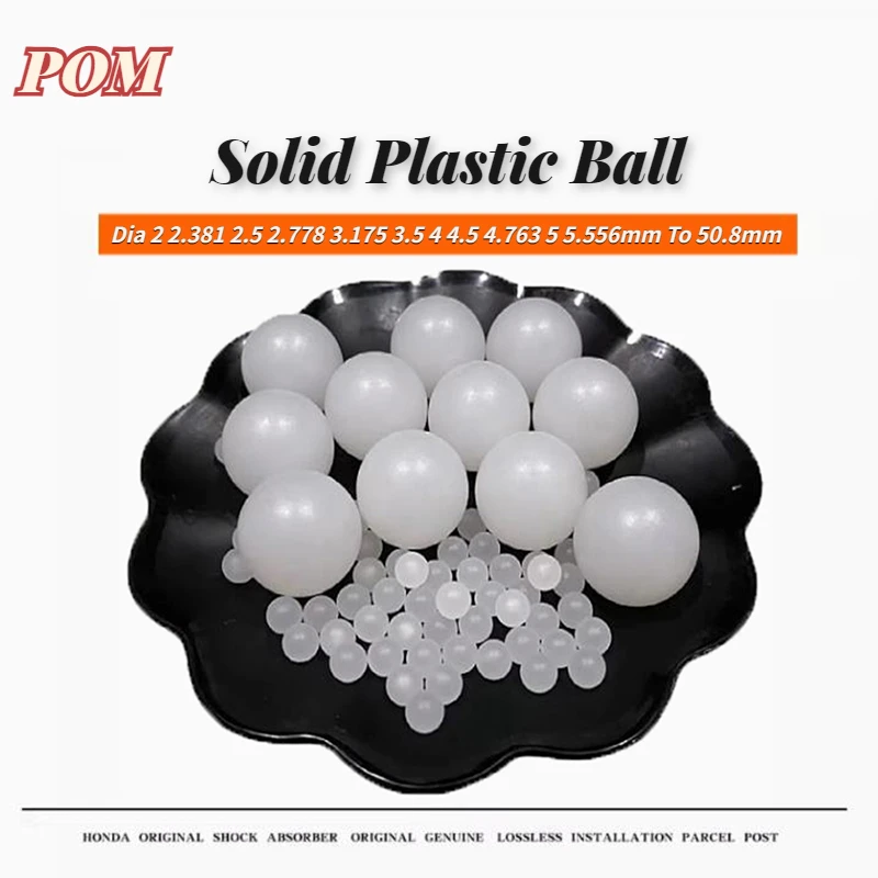 1/2/50/100/200pcs White POM Plastic Ball Precision Solid Ball Dia 2 2.381 2.5 2.778 3.175 3.5 4 4.5 4.763 5 5.556mm To 50.8mm