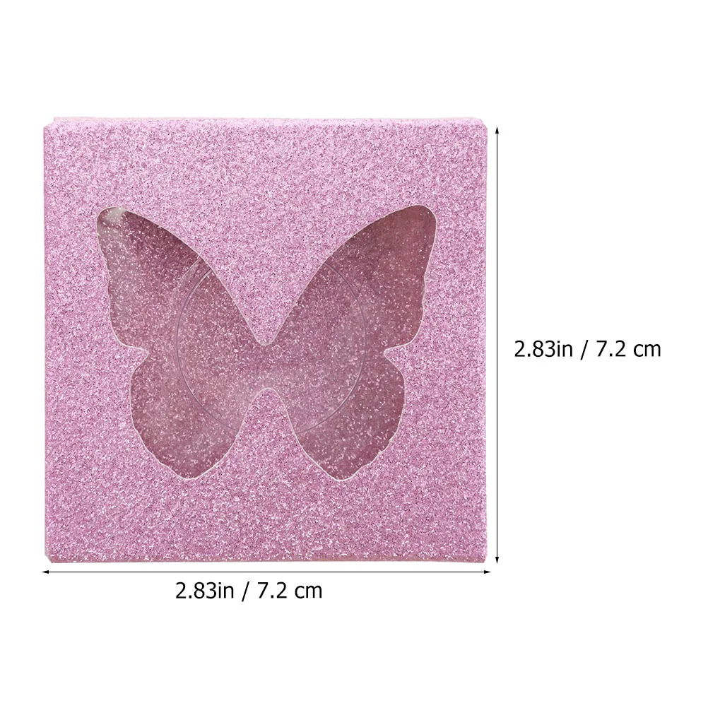 10Sets Colorful Square Lash Cases Butterflies Design Eyelash Storage Organizer False Eyelash Holder Lash Boxes