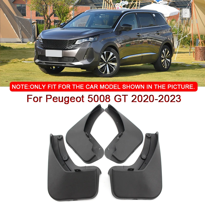 

For Peugeot 5008 GT 2020-2023 Car Styling ABS Car Mud Flaps Splash Guard Mudguards MudFlaps Front Rear Fender Auto Accessories