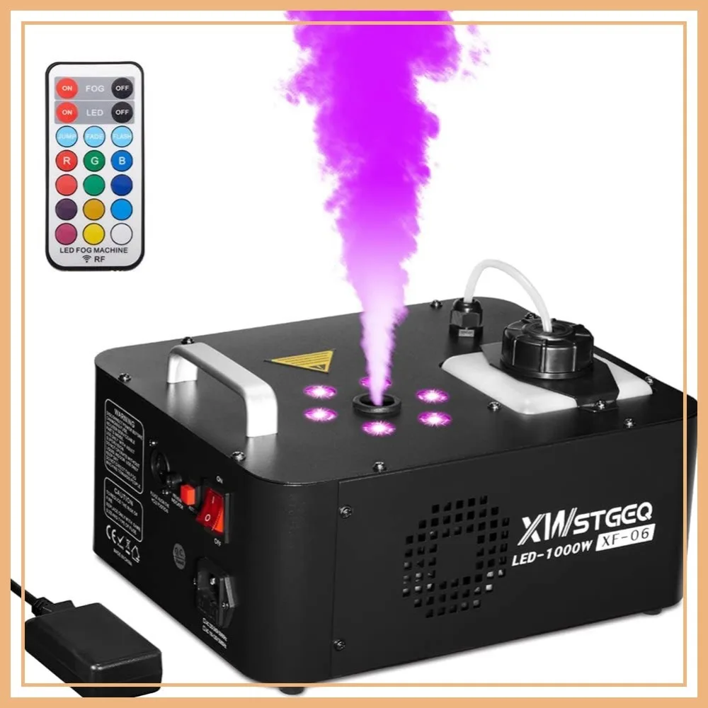 

1000W Fog Machine with LED Lights, Wireless Remote, Vertical Effect for Parties, Weddings, DJ Events