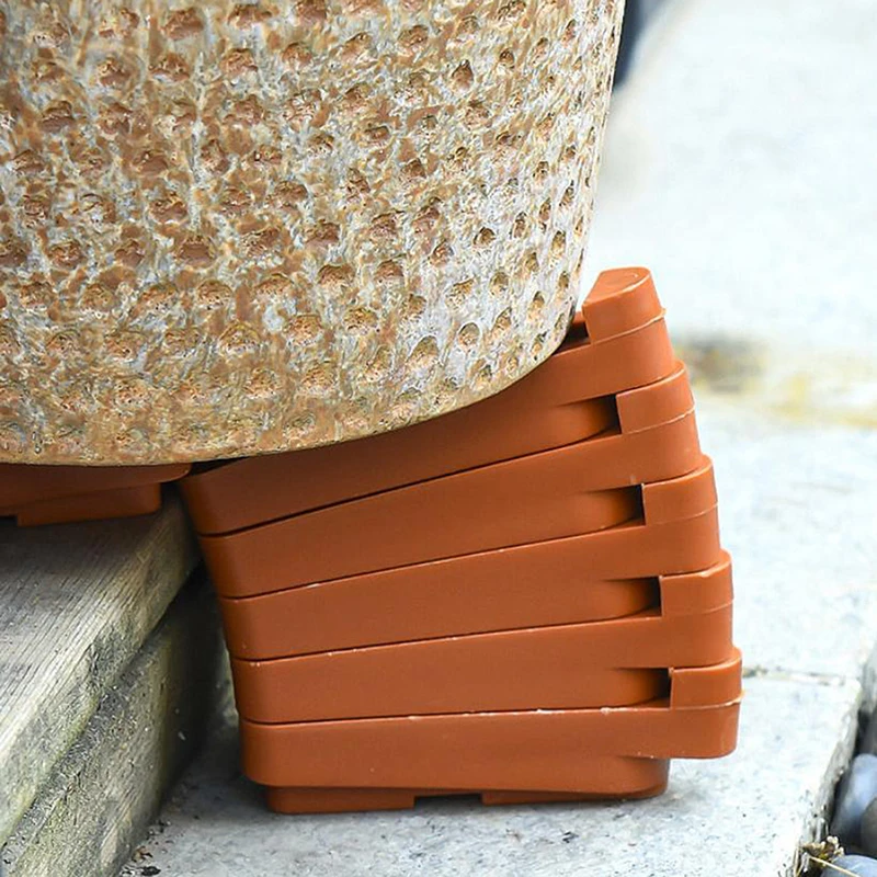 4pcs Plant Pot Foot Flower Pot Support Invisible Triangle Holder Breathable Flower Pot Risers Garden Potted Planting Tool
