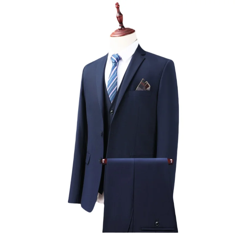 Suits Men's Fashionable Formal Tailored Solid-color Dance Singer Trend Host Casual Wedding Banquet Dress Star Performance Suit