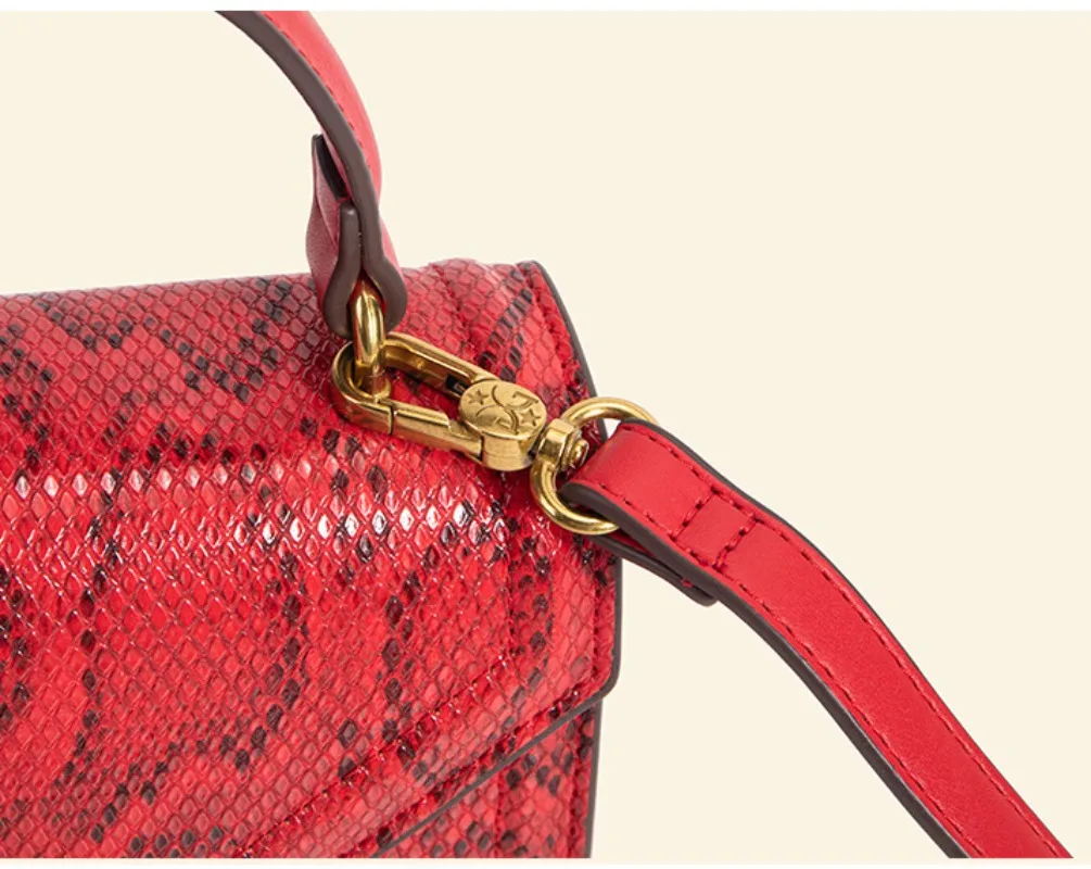 New Fashion Trendy Serpentine Crossbody Bags for Women 2024 Popular Heart PU Shoulder Bag Office Lady Autumn Bag Сумка Bolso