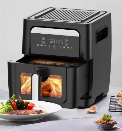 New intelligent 8.5 L 2-in-1 air fryer with BBQ non-stick digital control household air fryer