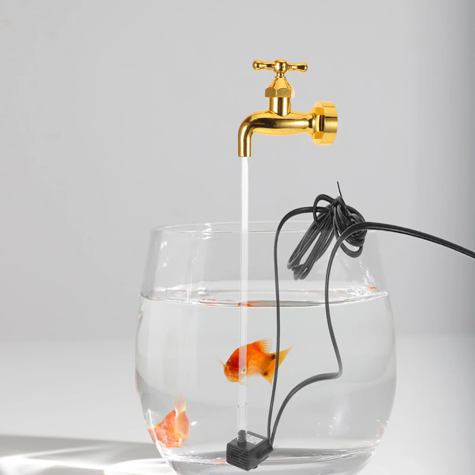 

1 Set Invisible Flowing Spout Watering Can Faucet Floating Tap Water Fountain Garden Patio Pond Decorative Ornament Outdoor