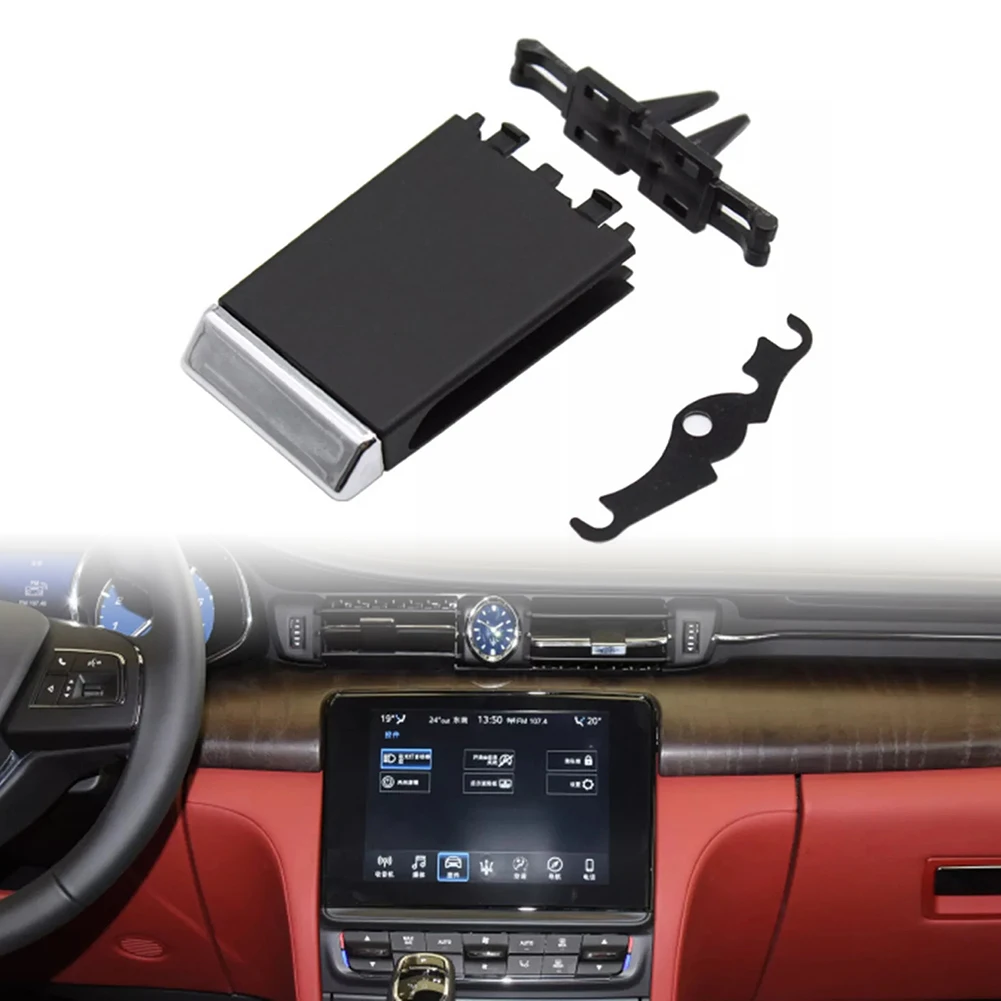 670011357 Front Vent Outlet Tab Clip Slider For Maserati 2013-2019 Black Silver ABS PC Interior Trim Replacement Part