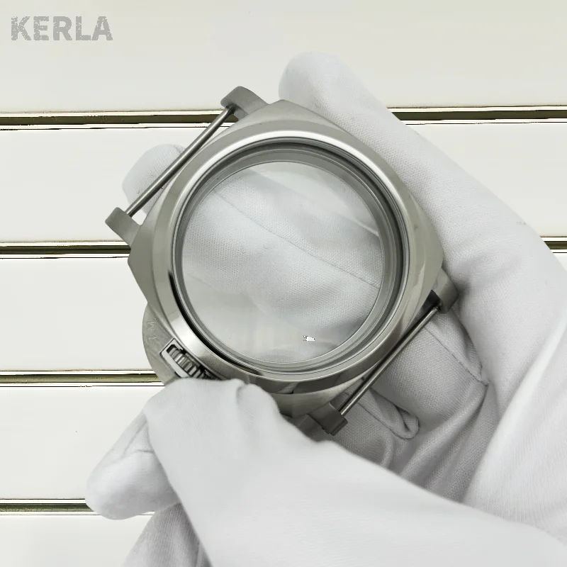47MM Pilot Watch Case Manual Stainless Steel Light Sand Case Suitable for PAM ETA6497/98 Haiou ST3600/20 Movement with 37mm Dial