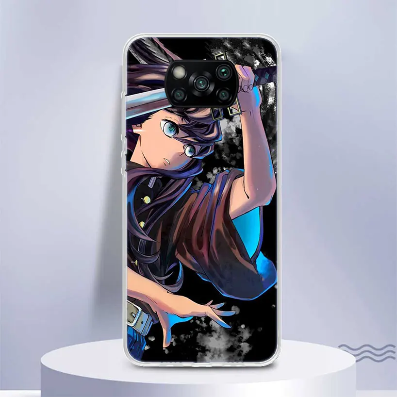 Demon Slayer Tokitou Muichirou Soft Silicone Phone Case For Xiaomi Poco X3 NFC X4 GT X5 X6 F6 F5 Pro F4 F3 F2 F1 M5S M4 M3 M2 5G