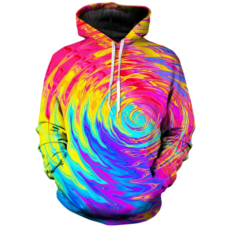 Hoodies Harjauku unissex com impressão 3D de pintura a óleo, manga comprida, pulôver colorido, esportes de rua, casual, primavera, outono, 2022