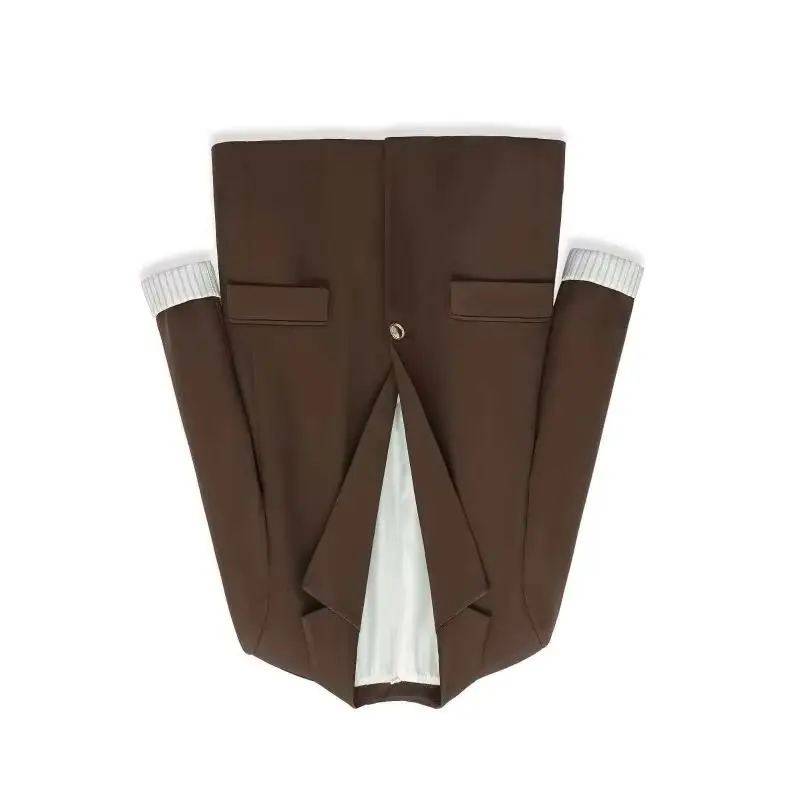 European and American Foreign Trade Women's Clothing Popular Autumn Commuting Versatile Turn Sleeves Shoulder Pads Suit Jacket