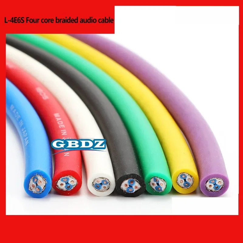 

4 Core L-4E6S Speakers Microphone Line Braided DIY Multicolour XLR Pure Copper Audio Connecting Signal Engineering Cable