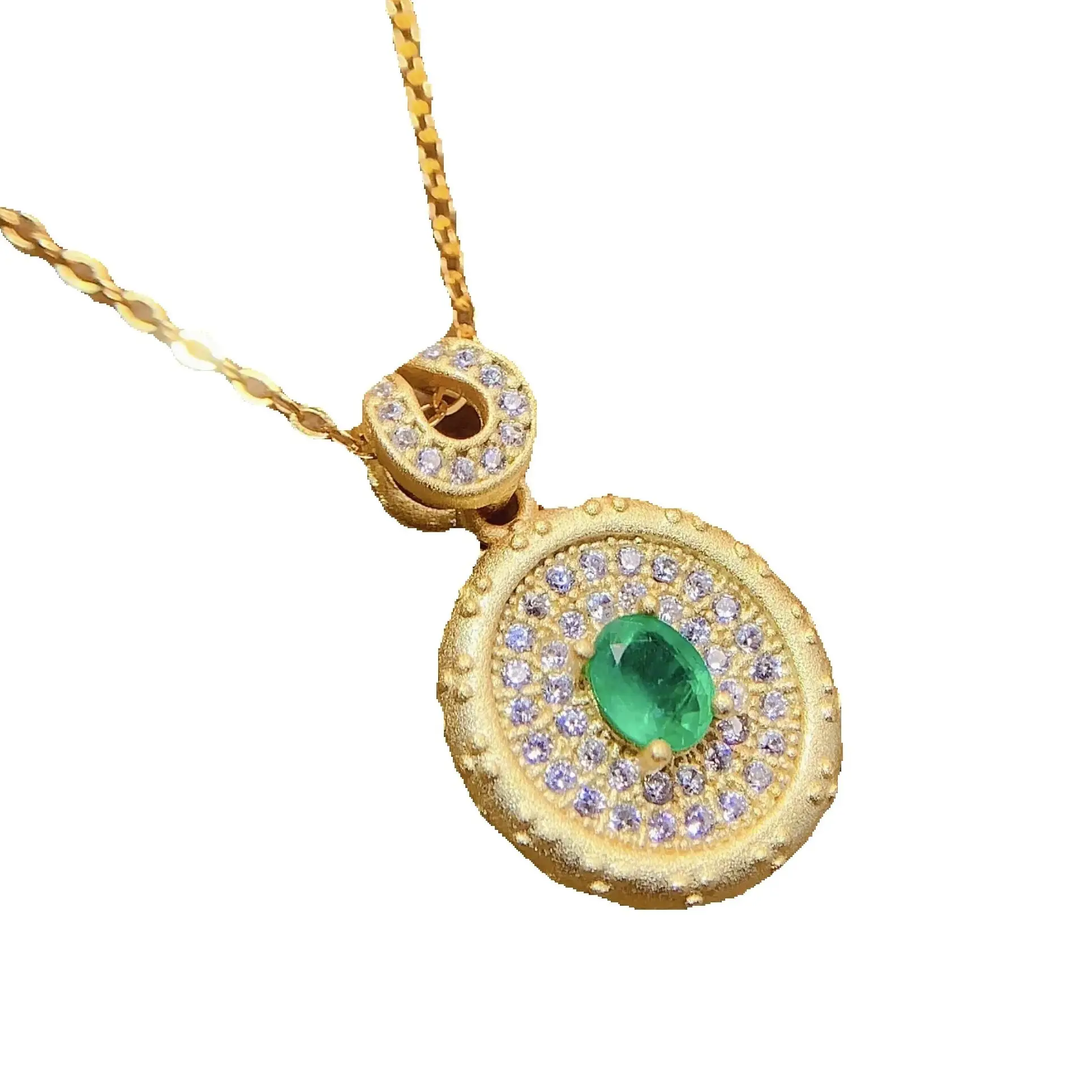 

SHILOVEM стерлингового серебра 925 пробы натуральный изумруд кулон новый подарок на день рождения и Рождество модная оптовая продажа для женщин 4*5 мм lz040522agml