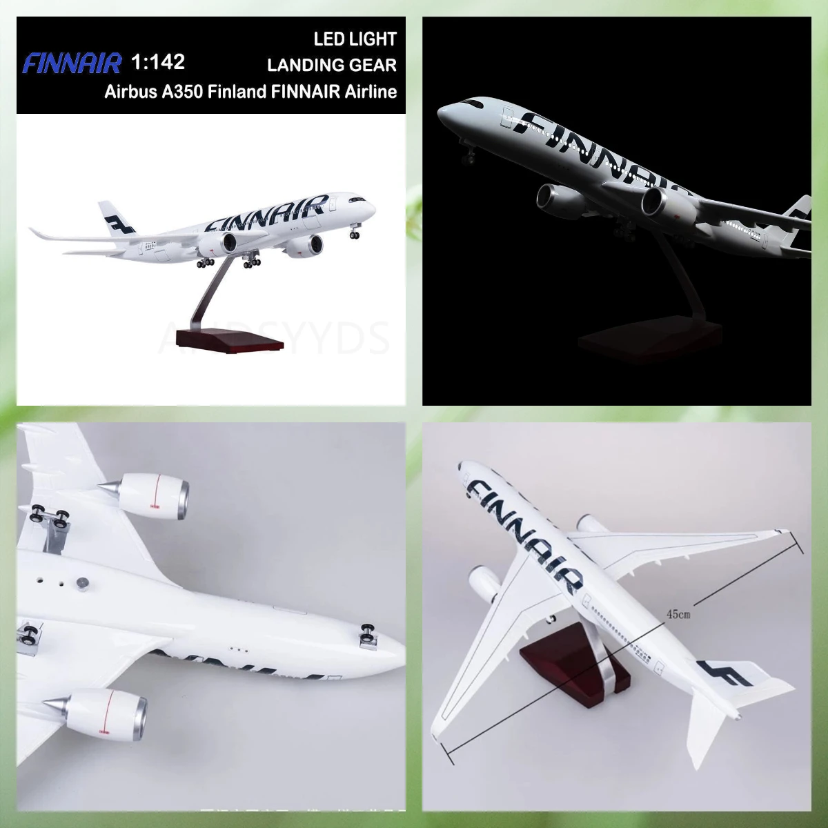 

Модель самолета A350, масштабная модель 47 см, реактивные модели самолета, Финляндия, модель самолета A350, литая под давлением смола, модель самолета, игрушки, коллекционные предметы