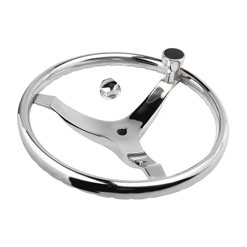 

Superior-Stainless Steel Boat Steering Wheel, For Marine Boat Yacht With Control For Cable Helm 316 Stainless Steel Steer Wheel