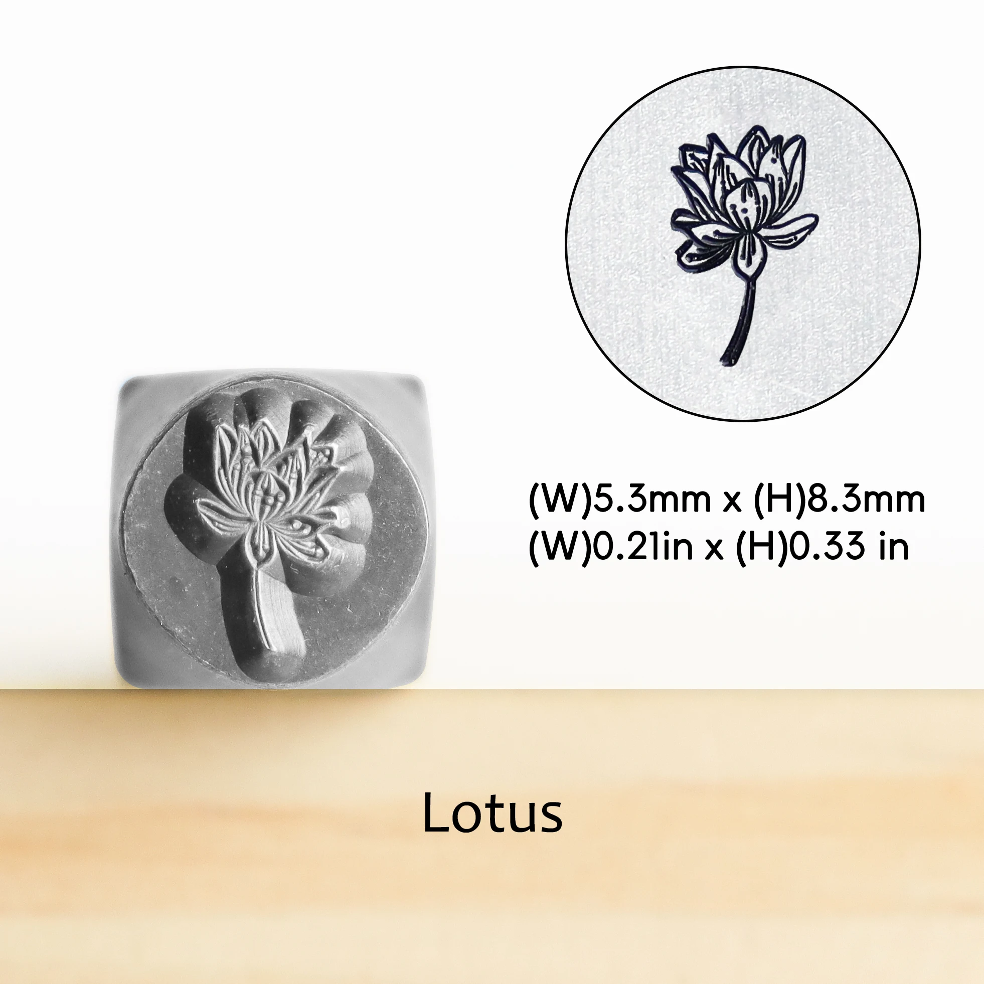 Metal stamps, metal design flower stamps, metal stamp jewelry, metal stamping tools (8.3MM)