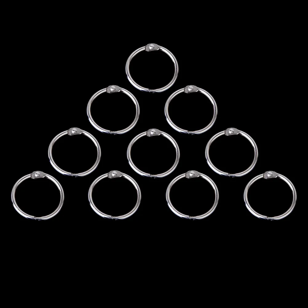 

10Pcs 65mm Silver Articulated Album Buckle Rings Nickel Plated for Scrapbooks Photo Albums Notebooks Calendars