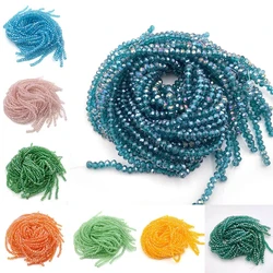 A 4mm Cut DIY Handmade Beaded Mobile Phone Chain Necklace Flat Bead Door Curtain Clothing Bag Material Crystal Glass Loose Beads