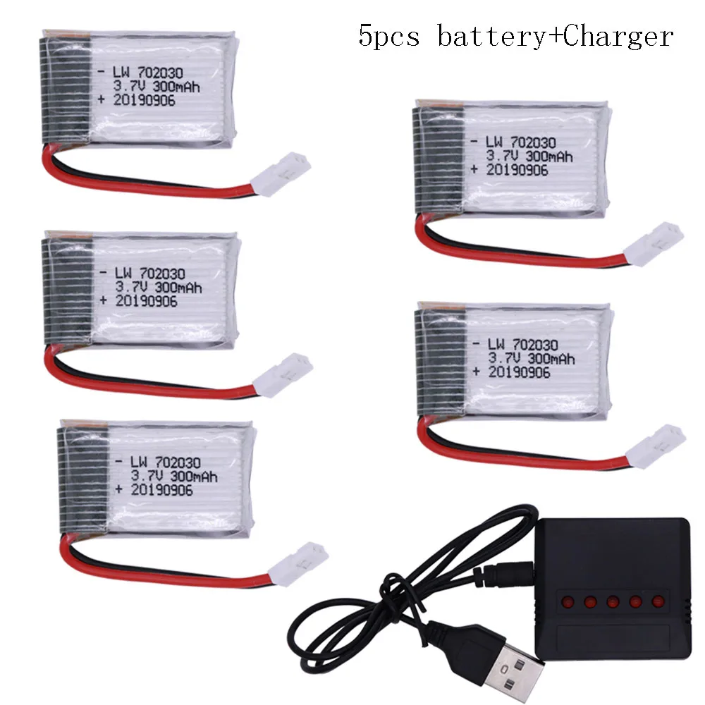 3.7V 300mAH Lipo Battery and Charger For Udi U816 U830 F180 E55 FQ777 FQ17W Hubsan H107 Syma X11C FY530 RC battery Accessory 20C