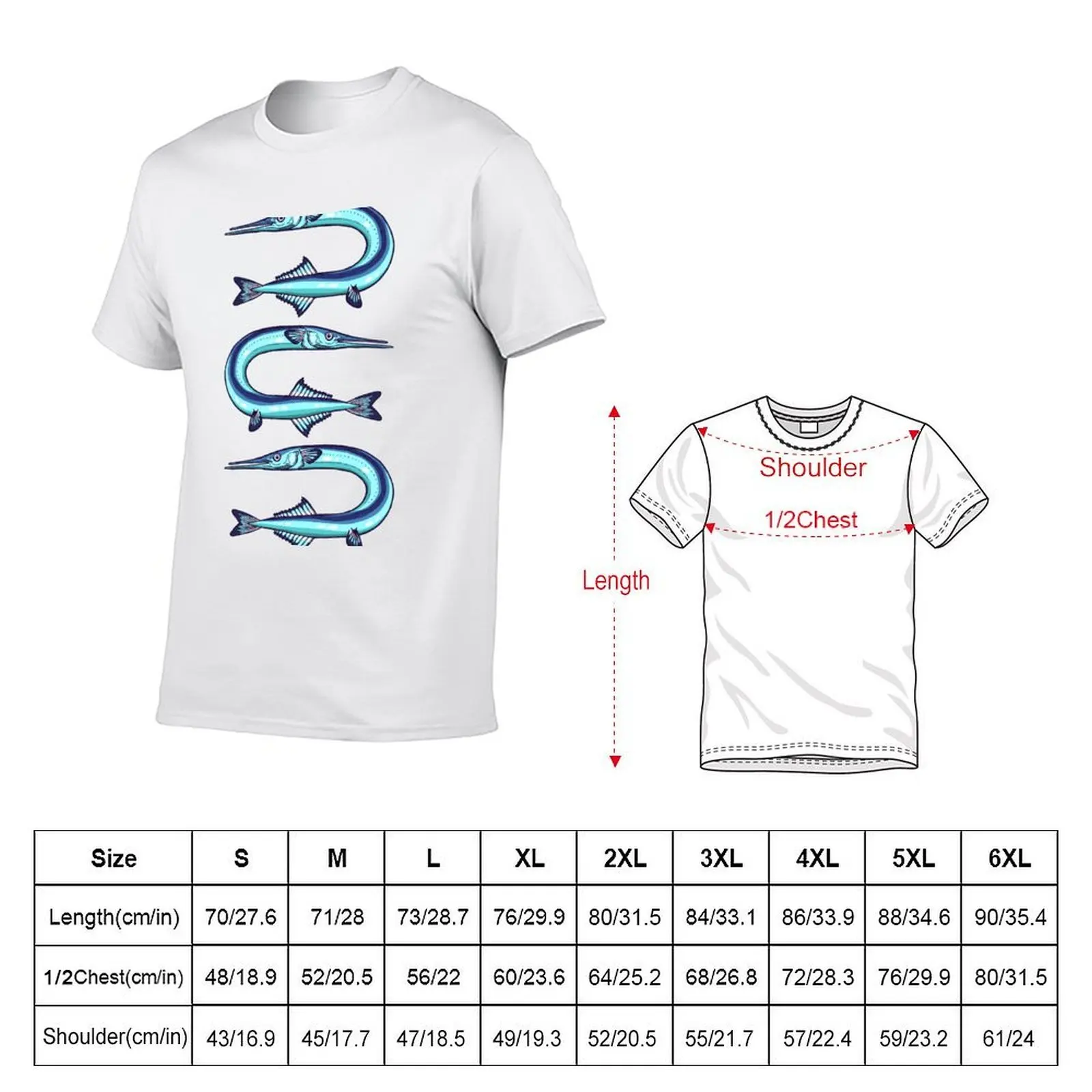 Garfish pattern T-Shirt topping new gifts and t-shirts oversized t shirt men