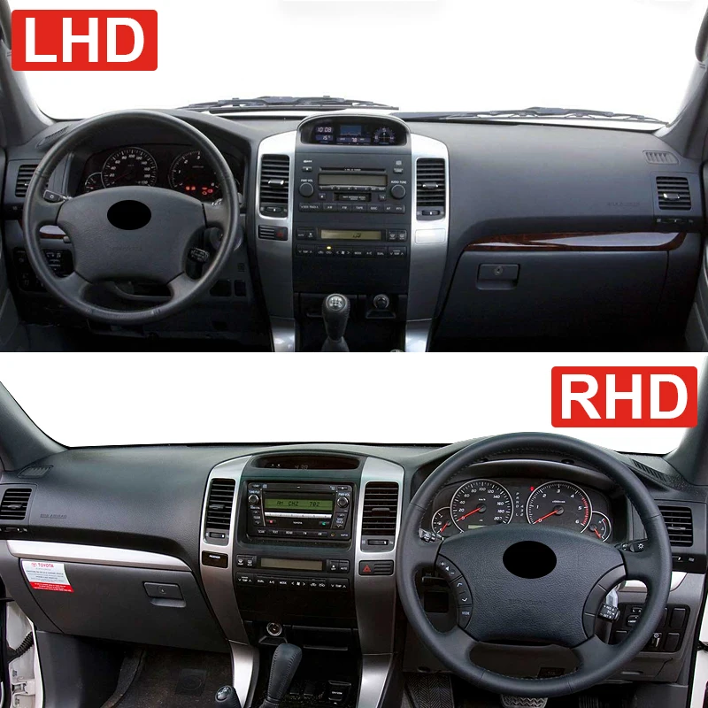 Car Dashboard Cover For Toyota Land Cruiser Prado 120 FJ120 2003 2004 2005 2006 2007 2008 2009 Dash Sun Shade Pad Accessories