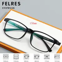 Gafas de lectura antiluz azul de gran tamaño de 150mm para hombre y mujer TR90, gafas grandes y amplias sin tornillos, lectores para presbicia