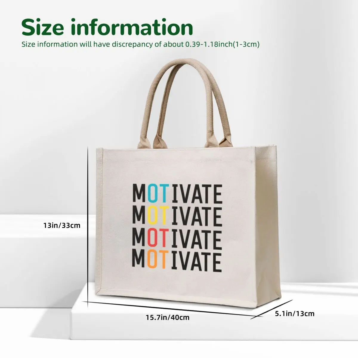 Motivate OT Occupational Therapy Colorful Tote Bag Gift bags Canvas shoulder bag shopper bag woman