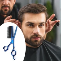 Tijeras profesionales planas para el cabello, 2 en 1, con peine, para estudio y hogar