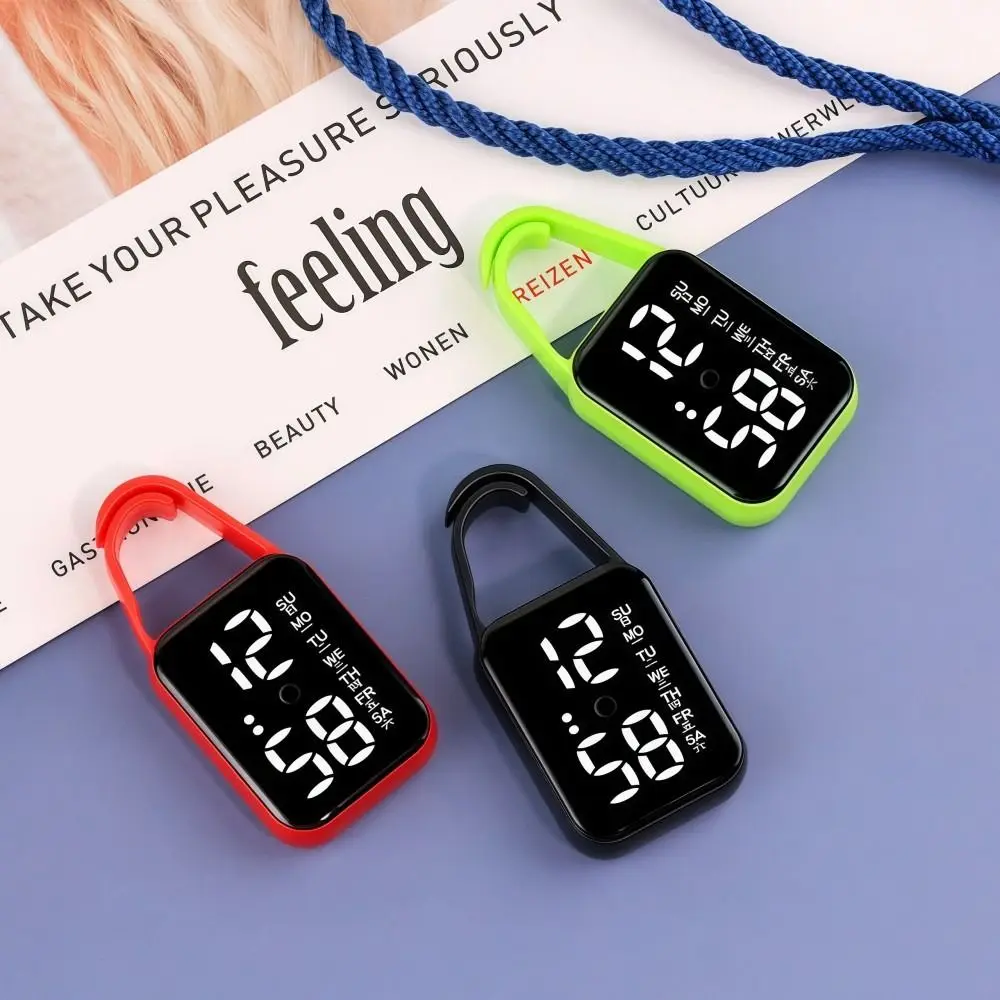 LED Electronic Hanging Watch Portable Waterproof Pocket Watch Pocket Style Digital Display Luminous Pocket Watch