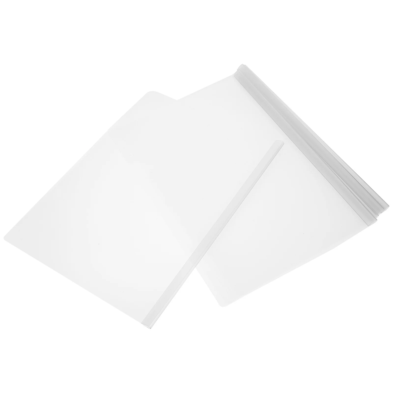 

10Pcs Transparent Sliding Bar Report Covers Clear Plastic Document Folders File Organizers Anti-Slip Locking Clip for Office
