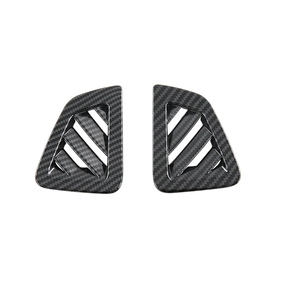 ABS Carbon Fiber Color A/C Front Up Air Vent Cover Conditioner Outlet Decoration Strip Car Trim Strip For ISUZU D-MAX 2021 2022