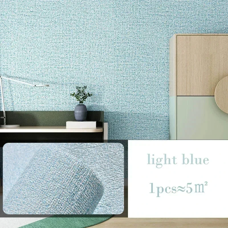 10m 3D Dikker zelfklevend behang linnen vlakte Diatomeeën Modder muurstickers kleur decor renovatie anti-collision Home Decor