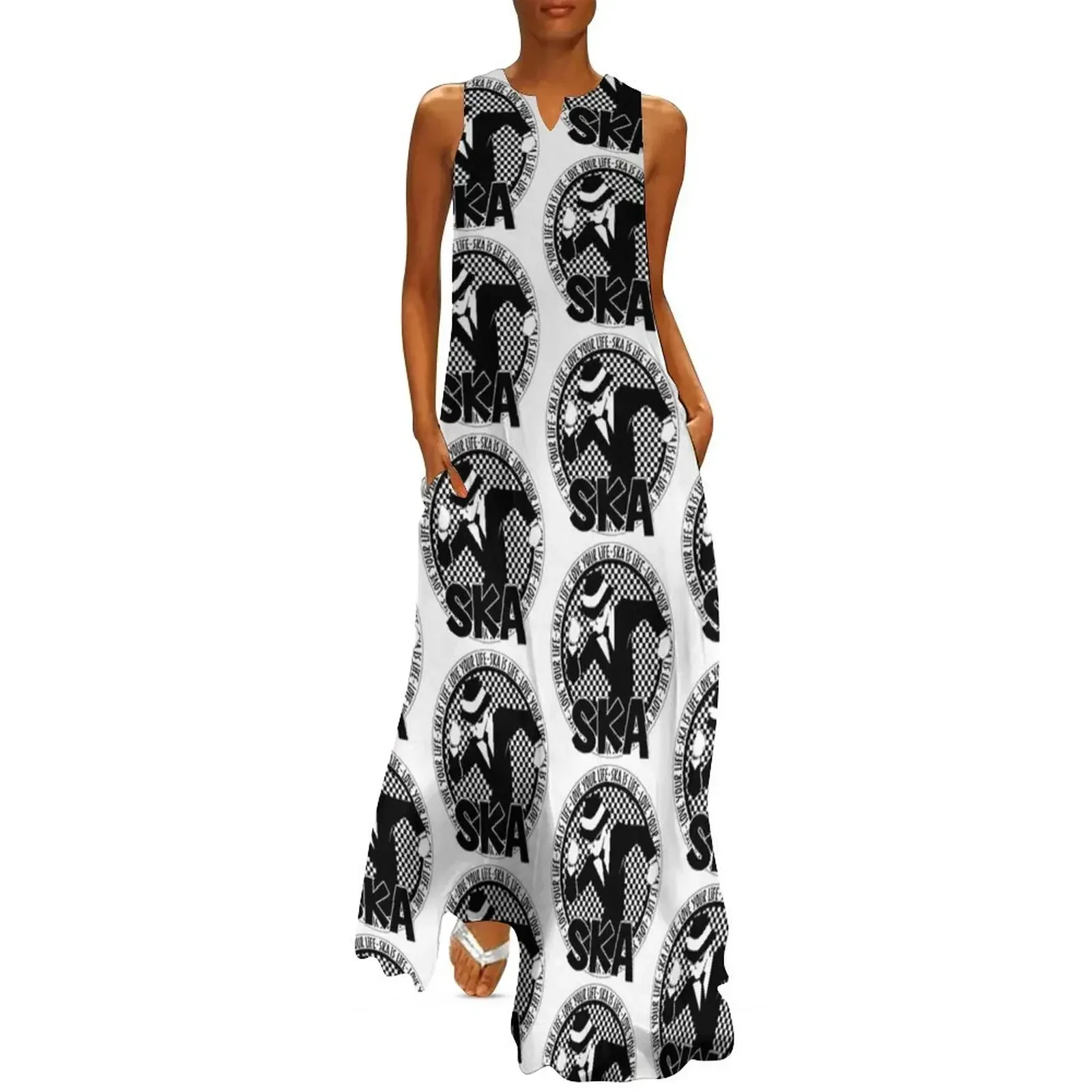

Ska is life..Love your life Long Dress women dress Female clothing luxury woman party dress women summer