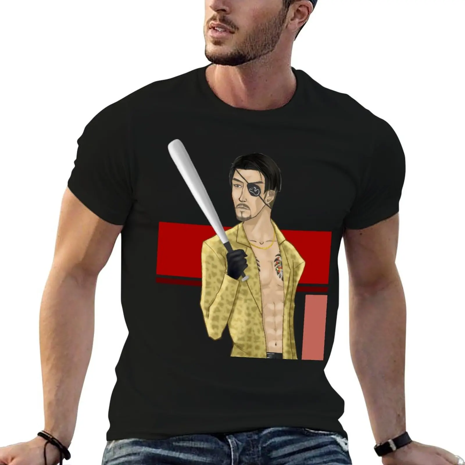 

Majima Goro T-Shirt man t shirt cotton high quality t shirts for man pack white T-Shirt