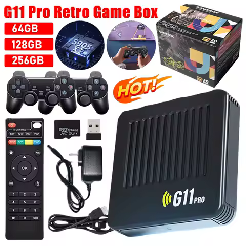 G11 Pro Game Box Video Game Console Built in 10000+ Retro Games with 2.4G Wireless Gamepad 4K HDMI-Compatible Game Stick TV BOX