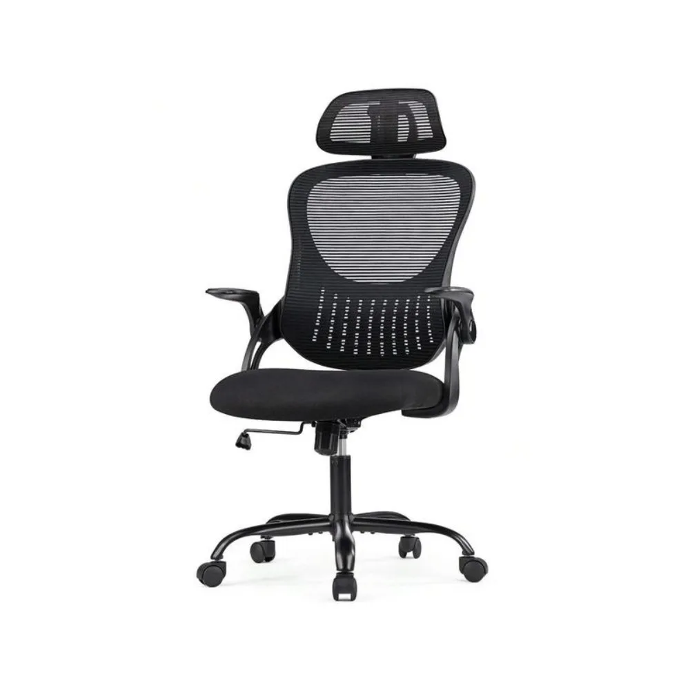 

Office Desk Chair, Ergonomic High-Back Mesh Rolling Work Computer Chairs With Wheels And Adjustable Headrests Comfy Flip-Up Arms