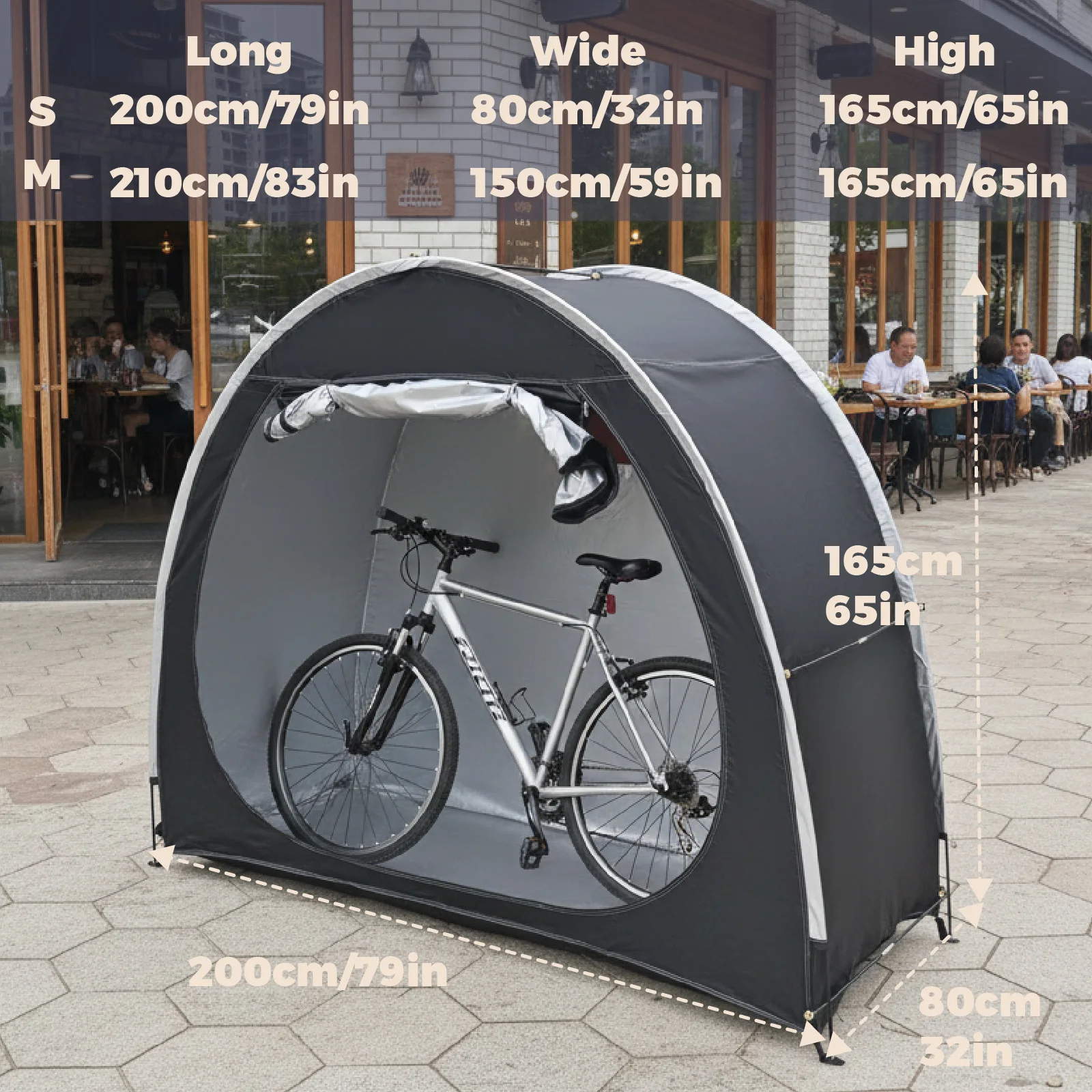 1 Pack Bike Tent for Bikes, Foldable Storage Shelter with Zipper, Durable Garage for Outdoor Patio Use.