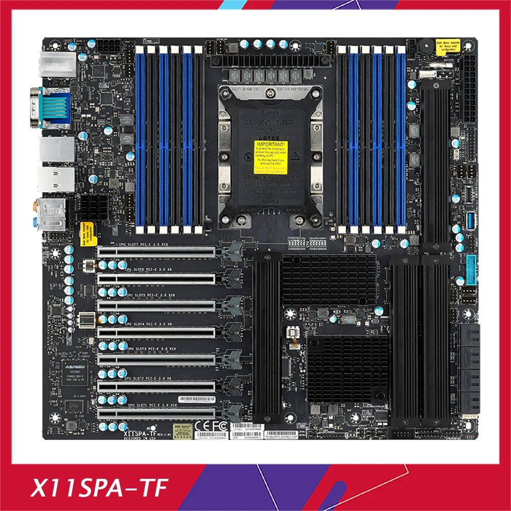 High Quality X11SPA-TF For Supermicro Workstation Motherboard Support 2nd Gen Processors PCI-E 3.0 M.2 LGA-3647 DDR4