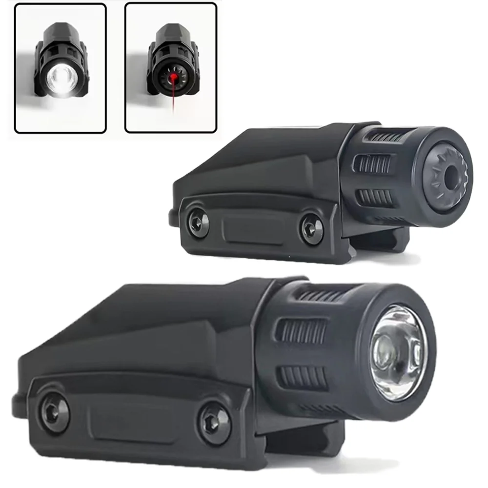 

Tactical Flashlight Red Dot Metal/Plastic Hunting Glock Weapon Lights Shooting Laser Aiming Fit 20mm Picatinny Rail