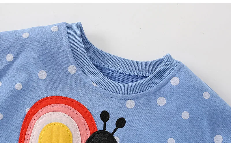 Brand Quality 2024 Terry Cotton Kids Clothes Girls Sweater Hoodies Clothing Baby Girl Clothes Kids Stich Sweatshirts Blouse Tee