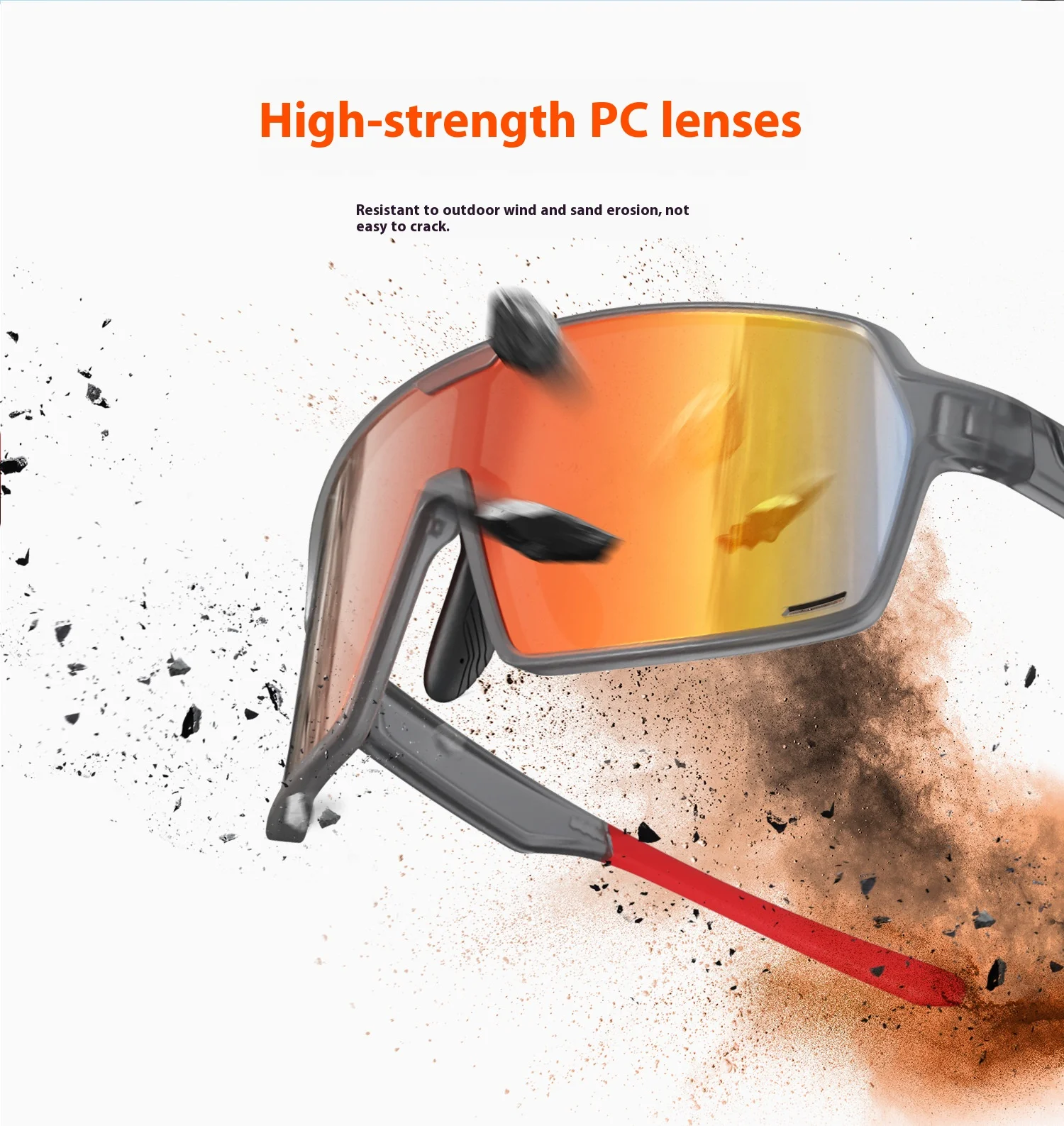 

Fashion Trend Large Frame Outdoor Windproof Sand Protective Goggles Road Bicycle Glasses Riding Sunglasses