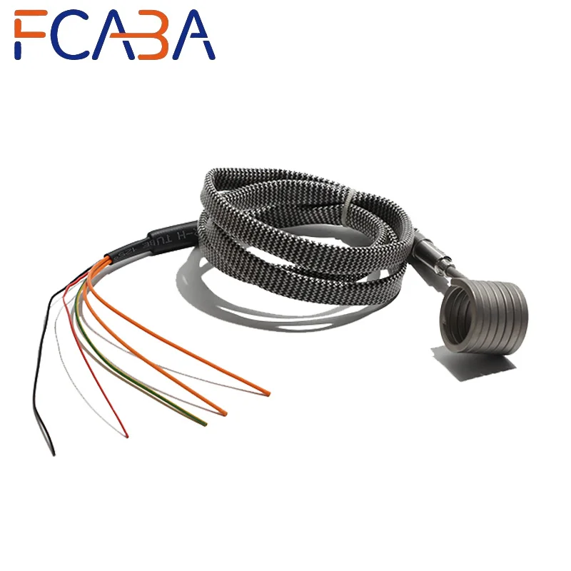 FCABA ID35mm Hot Runner Spiral Coil Band Heater 110V/220V/380V with K Thermocouple 4.2x2.2/3x3/3.5x3.5/3.3x3.3mm Cross-section