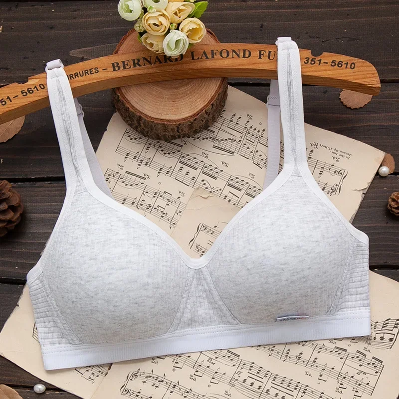 Young Girls' Bra Girls' Underwear Students' Bra Developing Period Thin Comfortable Without Steel Ring Bra image 4