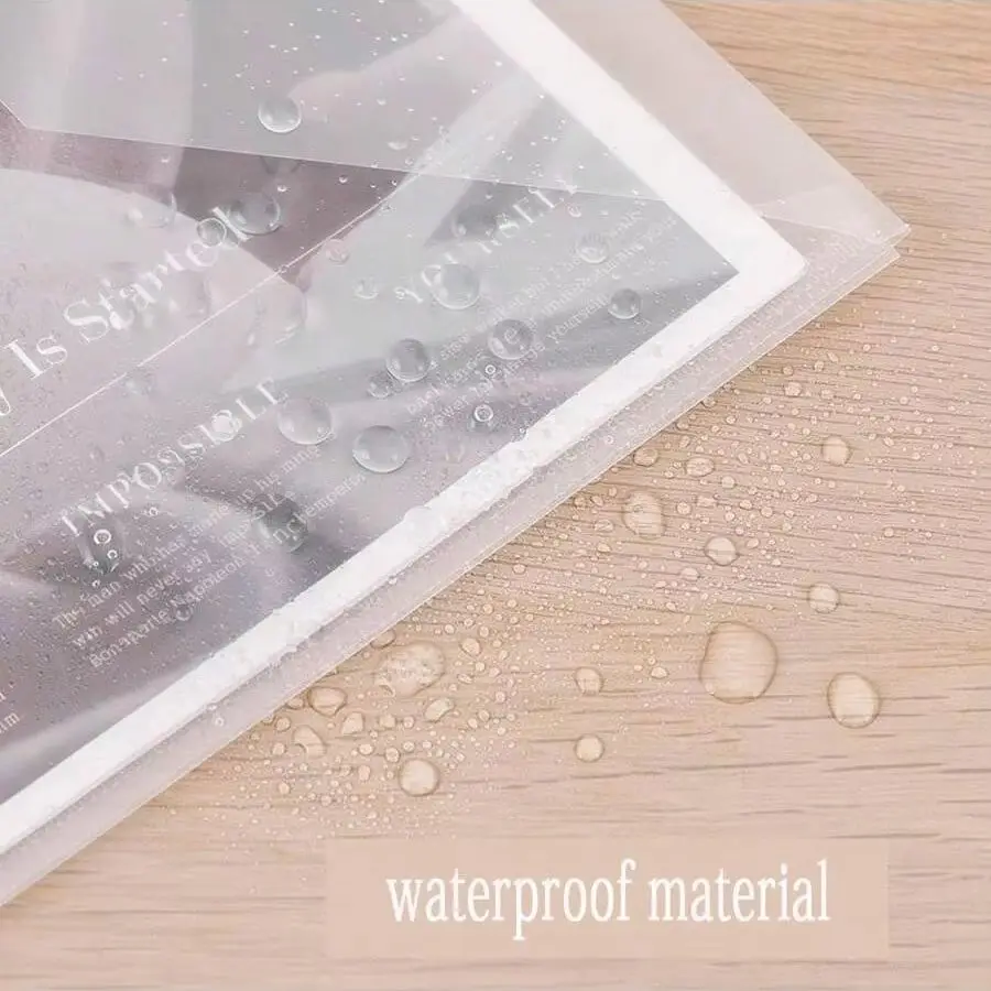 A4 Transparent Plastic File Envelopes Snap Closure PP Material Office Document Organizer Bags for Storage And Sorting