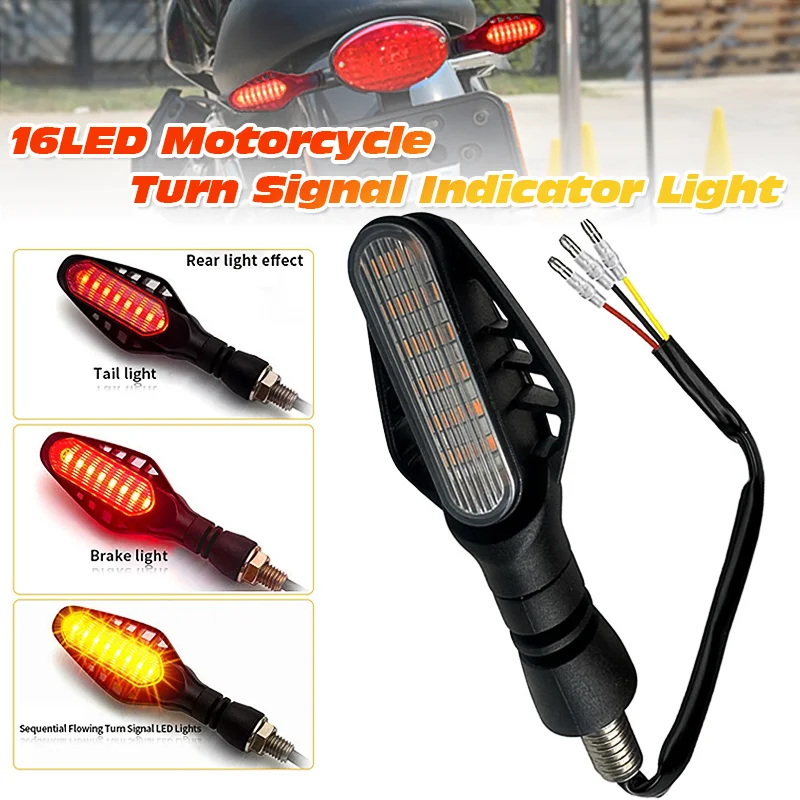 12V Motorcycle LED Turn Signal Lights High Brightness Water Flowing Indicator Lamp Good-quaility Modification Accessories